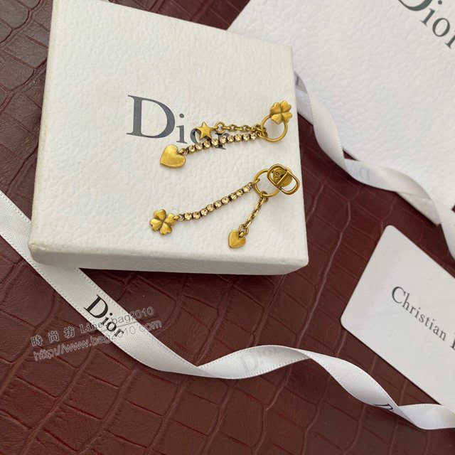 Dior飾品 迪奧經典熱銷款復古銅色長款耳環  zgd1049
